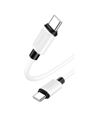 AKUSIGA καλώδιο USB-C σε USB-C KSC-998, σιλικόνης, 100W, 480Mbps, 1m, λευκό