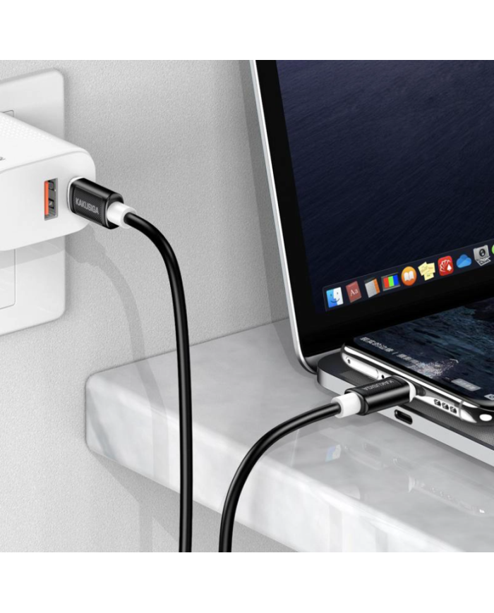 AKUSIGA καλώδιο USB-C σε USB-C KSC-998, σιλικόνης, 100W, 480Mbps, 1m, λευκό