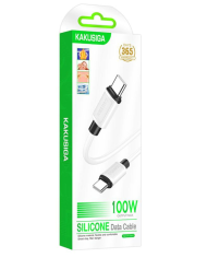 AKUSIGA καλώδιο USB-C σε USB-C KSC-998, σιλικόνης, 100W, 480Mbps, 1m, λευκό