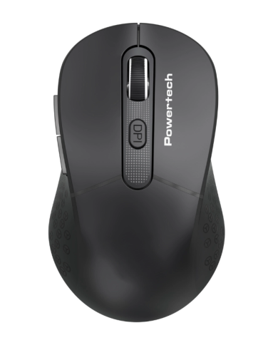 POWERTECH ασύρματο ποντίκι PT-1466, USB δέκτης, έως 1600DPI, μαύρο