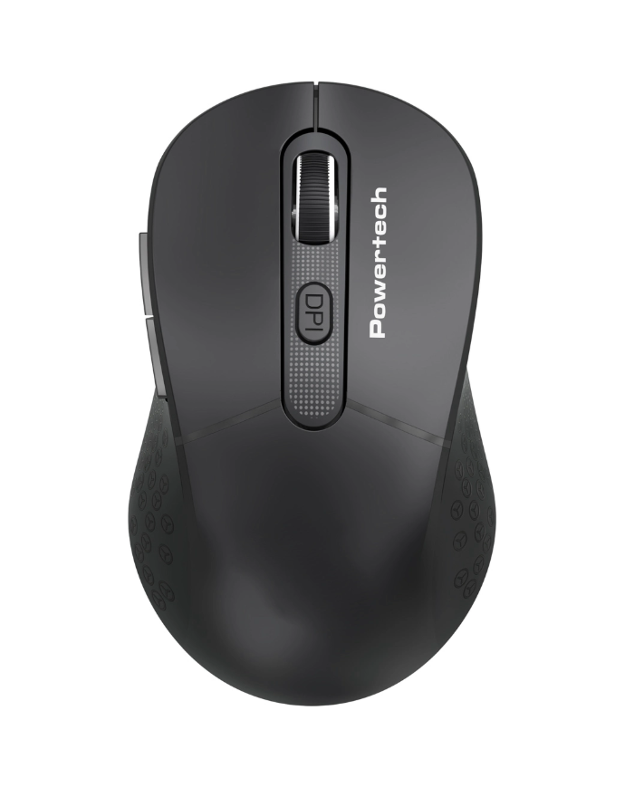 POWERTECH ασύρματο ποντίκι PT-1466, USB δέκτης, έως 1600DPI, μαύρο