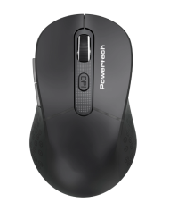 POWERTECH ασύρματο ποντίκι PT-1466, USB δέκτης, έως 1600DPI, μαύρο
