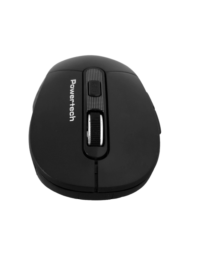 POWERTECH ασύρματο ποντίκι PT-1466, USB δέκτης, έως 1600DPI, μαύρο