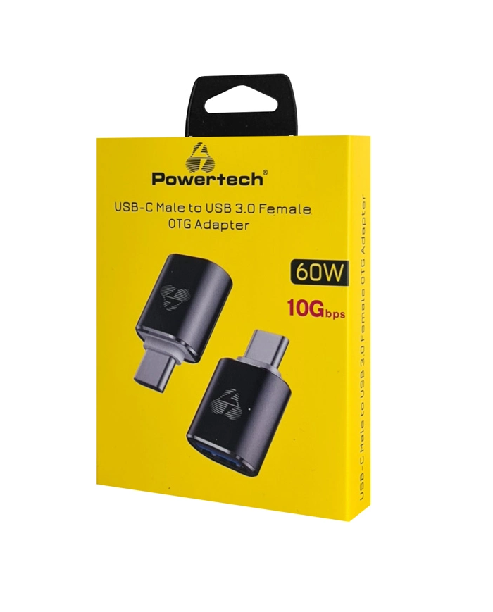 POWERTECH αντάπτορας USB-C σε USB 3.0 PTR-0148, 10 Gbps, 60W, γκρι