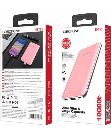 Borofone BT33 Royal 10000mAh Ροζ Borofone BT33 Royal 10000mAh Ροζ
