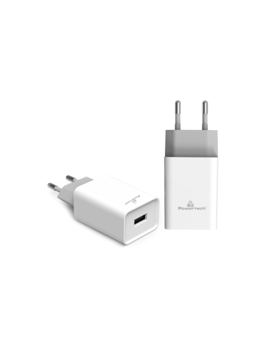 POWERTECH φορτιστής τοίχου PT-780, USB QC 3.0, 20W, 4A, λευκός