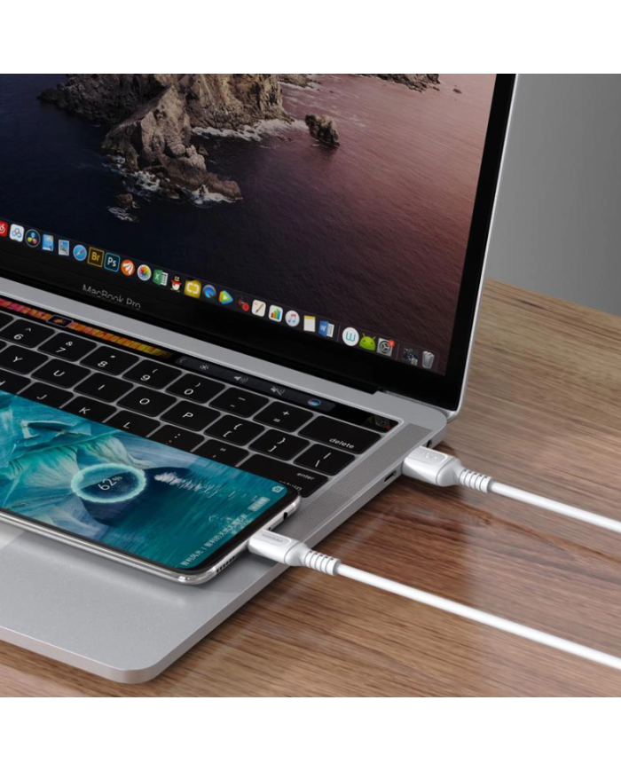 KAKUSIGA καλώδιο micro USB σε USB KSC-805, 2.4A, 480Mbps, 1m, λευκό