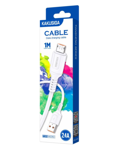 KAKUSIGA καλώδιο micro USB σε USB KSC-805, 2.4A, 480Mbps, 1m, λευκό