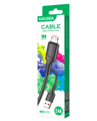 KAKUSIGA καλώδιο micro USB σε USB KSC-805, 2.4A, 480Mbps, 1m, μαύρο