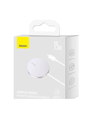BASEUS SIMPLE MINI3 ΑΣΥΡΜΑΤΟΣ ΦΟΡΤΙΣΤΗΣ, 15W, ΑΣΗΜΙ