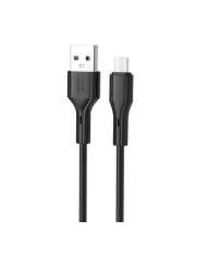 XO NB240 FOOTBALL ΚΑΛΩΔΙΟ ΦΟΡΤΙΣΗΣ TYPE-C SOFT RUBBER CABLE, ΜΑΥΡΟ
