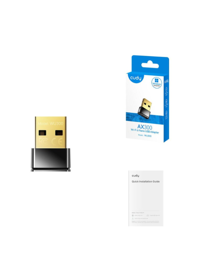 CUDY WU300, AX300 WIFI 6, NANO USB ADAPTER
