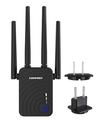 Wifi Repeater / Extender Dual Band Hi-Speed Comfast CF-WR754AC 1200Mbps με Τετραπλή Κεραία Wifi Repeater / Extender Dual Band Hi-Speed Comfast CF-WR754AC 1200Mbps με Τετραπλή Κεραία