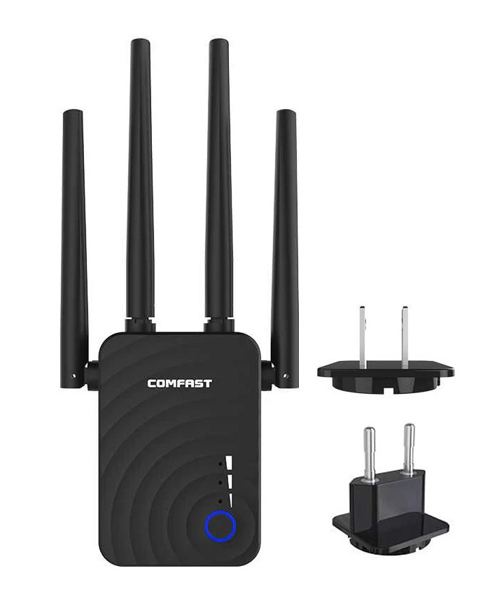 Wifi Repeater / Extender Dual Band Hi-Speed Comfast CF-WR754AC 1200Mbps με Τετραπλή Κεραία