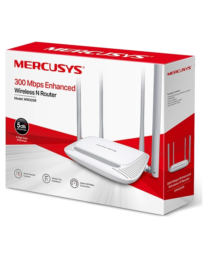 Mercusys MW325R v2 Ασύρματο Router Wi‑Fi 4 με 3 Θύρες Ethernet