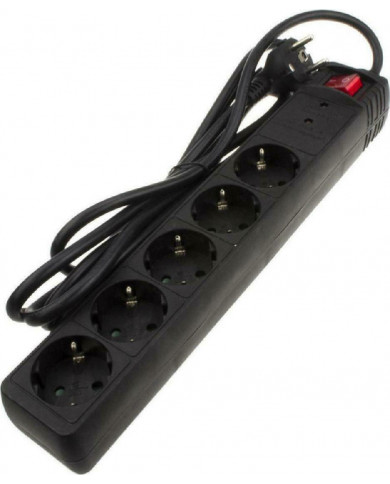 Powertech Πολύπριζο Ασφαλείας 5 Θέσεων με Μήκος Καλωδίου 1.5m