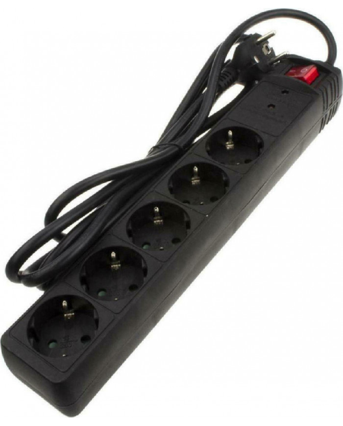 Powertech Πολύπριζο Ασφαλείας 5 Θέσεων με Μήκος Καλωδίου 1.5m