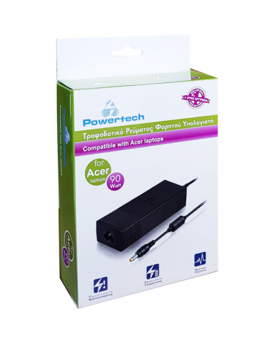 POWERTECH τροφοδοτικό laptop  για Acer, 19V, 90W