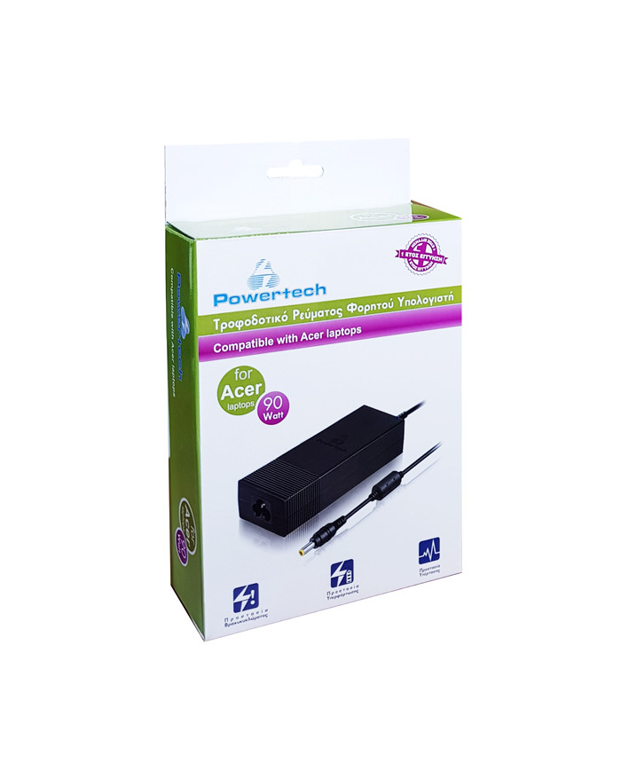 POWERTECH τροφοδοτικό laptop  για Acer, 19V, 90W