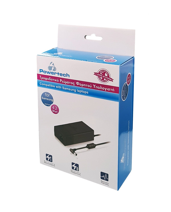POWERTECH τροφοδοτικό laptop  για SAMSUNG, 42W, 14V - 3A