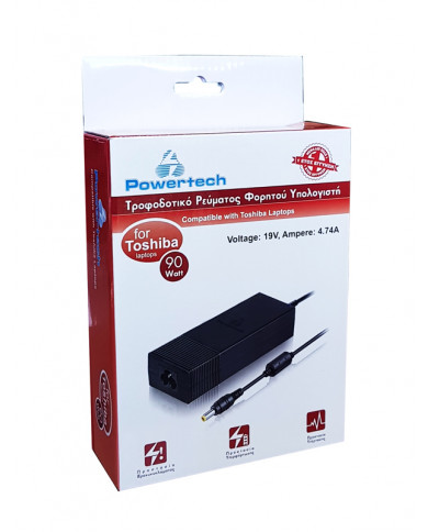 POWERTECH φορτιστής laptop για Toshiba, 90W, 19V