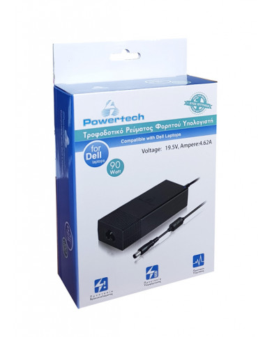 POWERTECH φορτιστής laptop PT-55 για Dell, 90W, 19.5V