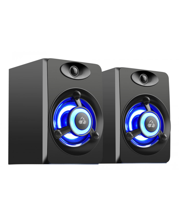 POWERTECH ηχεία Crystal sound PT-842, 2x 3W, 3.5mm, μαύρα