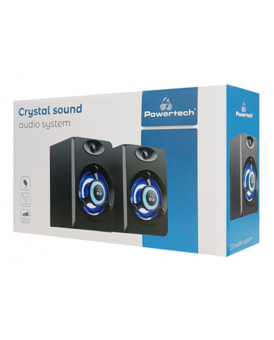 POWERTECH ηχεία Crystal sound PT-842, 2x 3W, 3.5mm, μαύρα POWERTECH ηχεία Crystal sound PT-842, 2x 3W, 3.5mm, μαύρα
