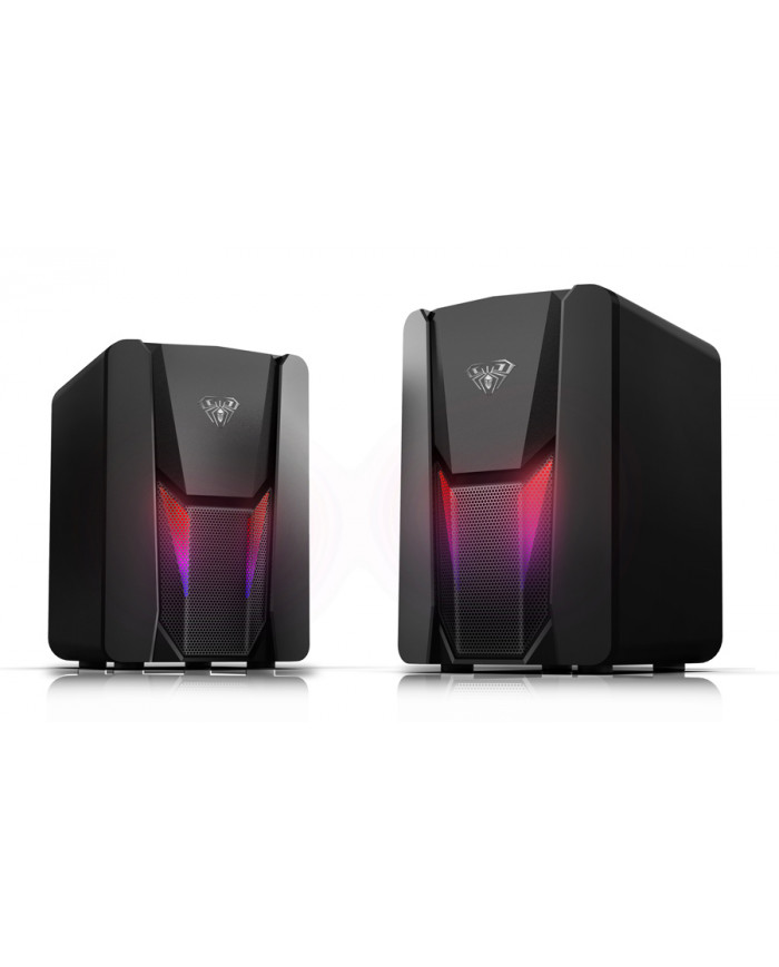 AULA gaming ηχεία N-108, 2x 3W, RGB, USB/3.5mm, μαύρα