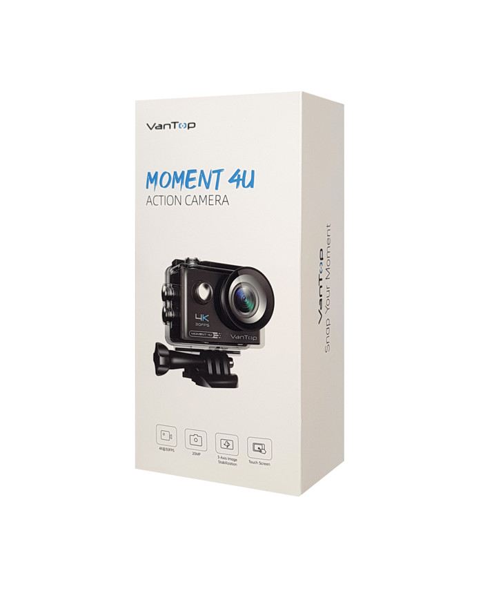 VANTOP action camera Μoment4U, 4K 30fps, 20MP, touch screen, μαύρη