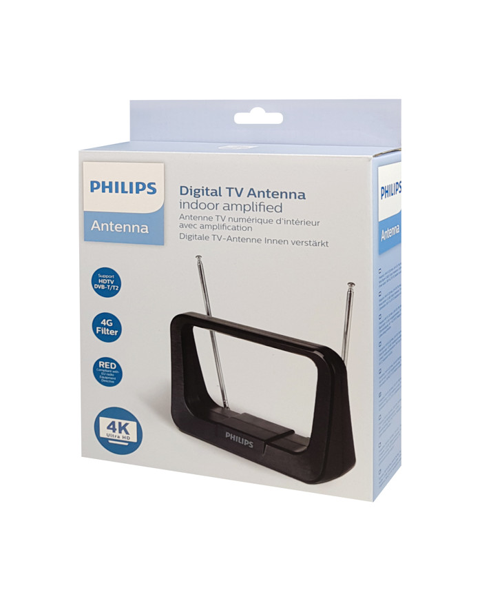 PHILIPS Ψηφιακή κεραία τηλεόρασης SDV1226/12, HDTV DVB-T/T2, 28dB, 4K | SDV1226-12