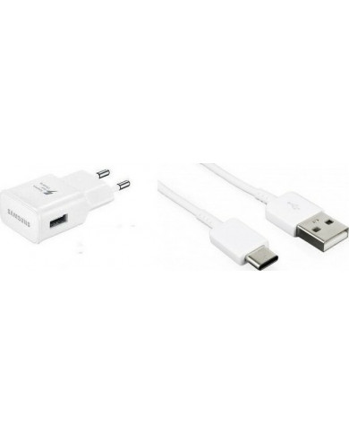 Samsung Original USB Type-C Cable & Wall Adapter Λευκό Samsung Original USB Type-C Cable & Wall Adapter Λευκό