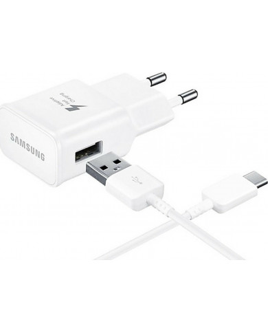 Samsung Original USB Type-C Cable & Wall Adapter Λευκό Samsung Original USB Type-C Cable & Wall Adapter Λευκό