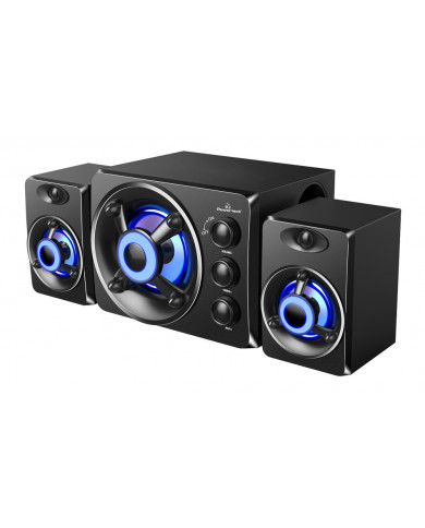POWERTECH ηχεία Crystal sound PT-841, 2.1, 5W + 2x 3W, 3.5mm, μαύρα POWERTECH ηχεία Crystal sound PT-841, 2.1, 5W + 2x 3W, 3.5mm, μαύρα