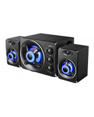 POWERTECH ηχεία Crystal sound PT-841, 2.1, 5W + 2x 3W, 3.5mm, μαύρα