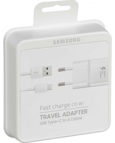 Samsung Original USB Type-C Cable & Wall Adapter Λευκό Samsung Original USB Type-C Cable & Wall Adapter Λευκό