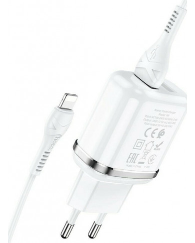 Hoco Lightning Cable & 2x USB Wall Adapter Λευκό