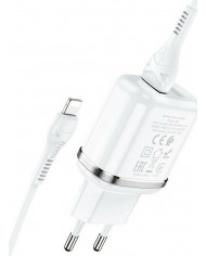Hoco Lightning Cable & 2x USB Wall Adapter Λευκό