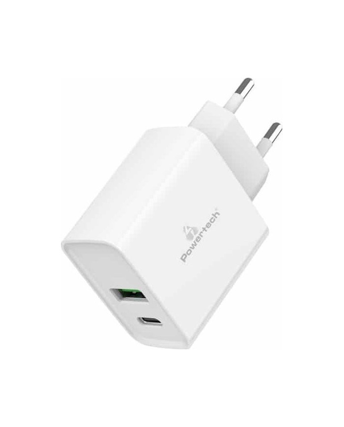Powertech USB / USB Type-C Wall Adapter Λευκό 20W