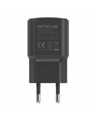 Φορτιστής Ταξιδίου Ancus Supreme Series Dual με USB και USB-C PD 18W 5V/3.4A Μαύρος με ένδειξη LED
