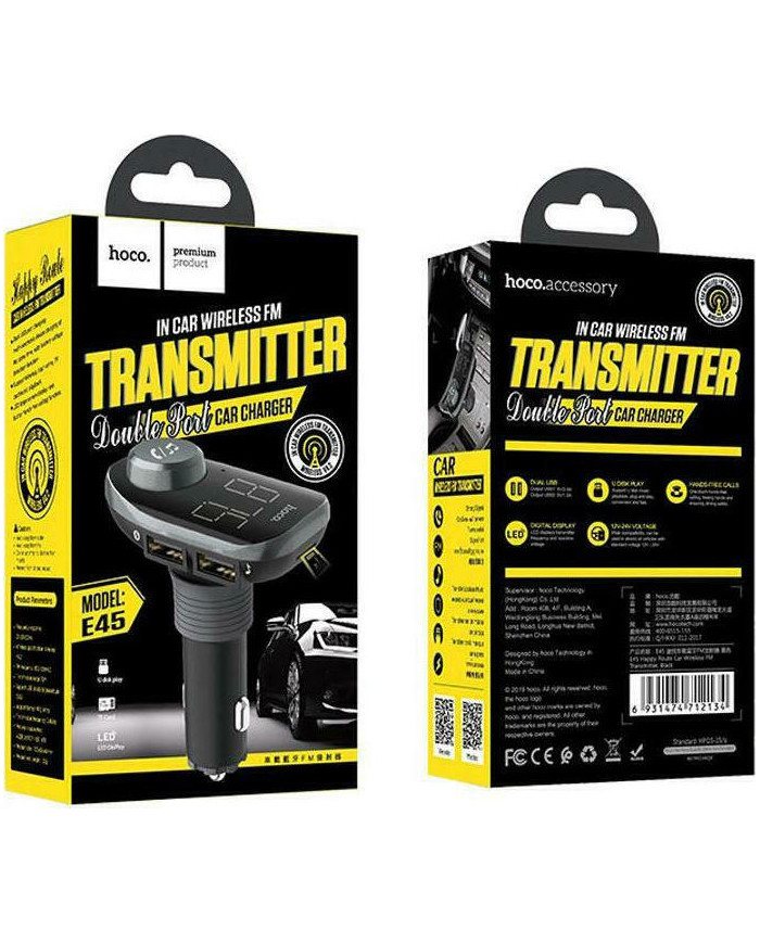 Hoco FM Transmitter E45 με USB / Bluetooth