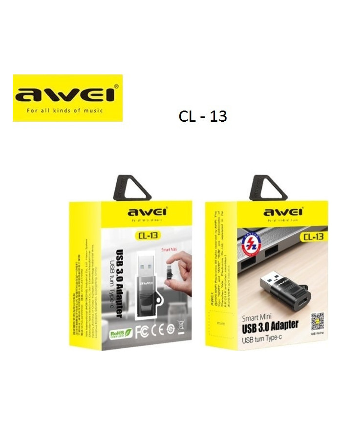 Awei USB 3.0 USB-A male - USB-C female (CL-13)