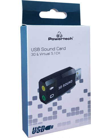Powertech Εξωτερική USB Κάρτα Ήχου 5.1 Powertech Εξωτερική USB Κάρτα Ήχου 5.1