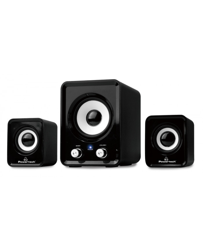 POWERTECH ηχεία Essential sound ,2.1, 5W + 2x 3W, 3.5mm, μαύρα