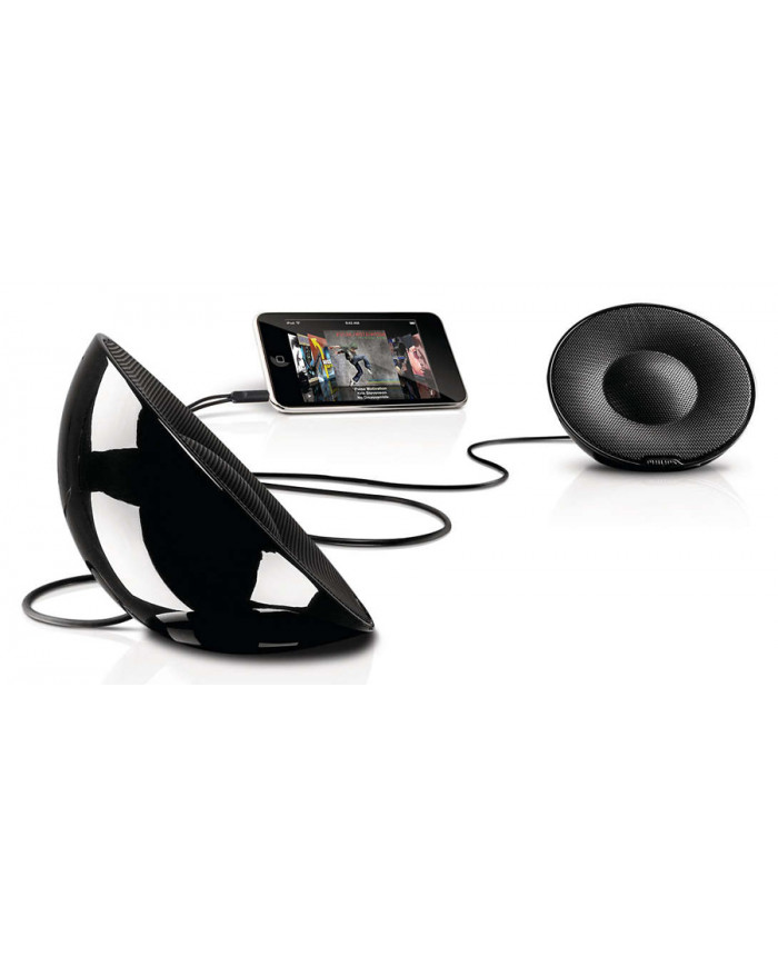 POWERTECH MP3 Player με Philips φορητά παθητικά ηχεία SBP1120, μαύρο