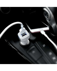 Hoco Φορτιστής Αυτοκινήτου Λευκός Z23 2.4A Γρήγορης Φόρτισης με Θύρες: 2xUSB