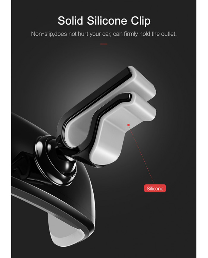 Usams Βάση Κινητού Αυτοκινήτου C-Series Μαύρο-Γκρι με Ρυθμιζόμενα Άγκιστρα