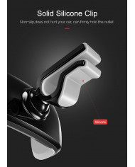 Usams Βάση Κινητού Αυτοκινήτου C-Series Μαύρο-Γκρι με Ρυθμιζόμενα Άγκιστρα