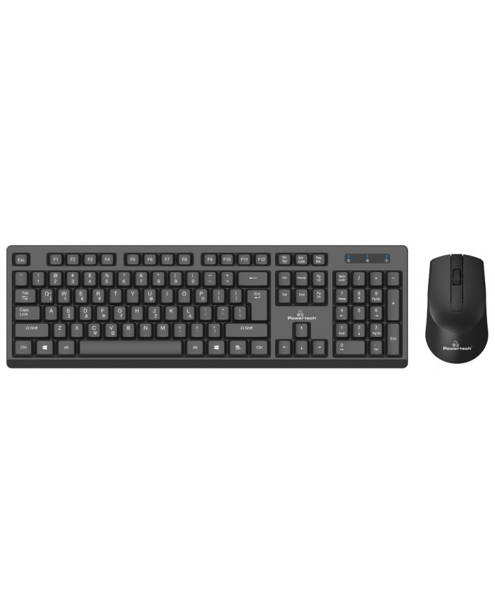POWERTECH set ποντίκι & πληκτρολόγιο PT-956, ασύρματο, 1600dpi, μαύρο