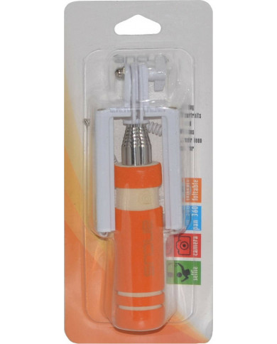 Ancus Classic Mini Selfie Stick με Καλώδιο 3.5mm Πορτοκαλί